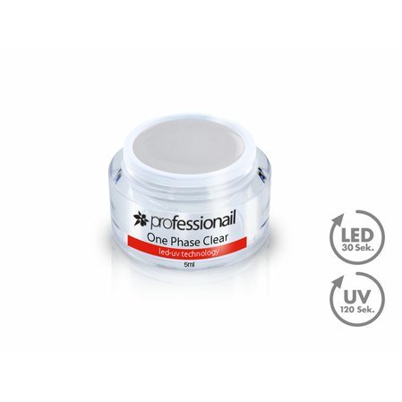 Építő LED-UV zselék - LED-UV egyfázisú átlátszó zselé 5ml Professionail™